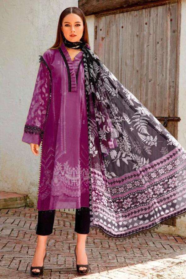 Hazzel M Print 058 Chiffon Dupatta Pakistani Suits Wholesale catalog