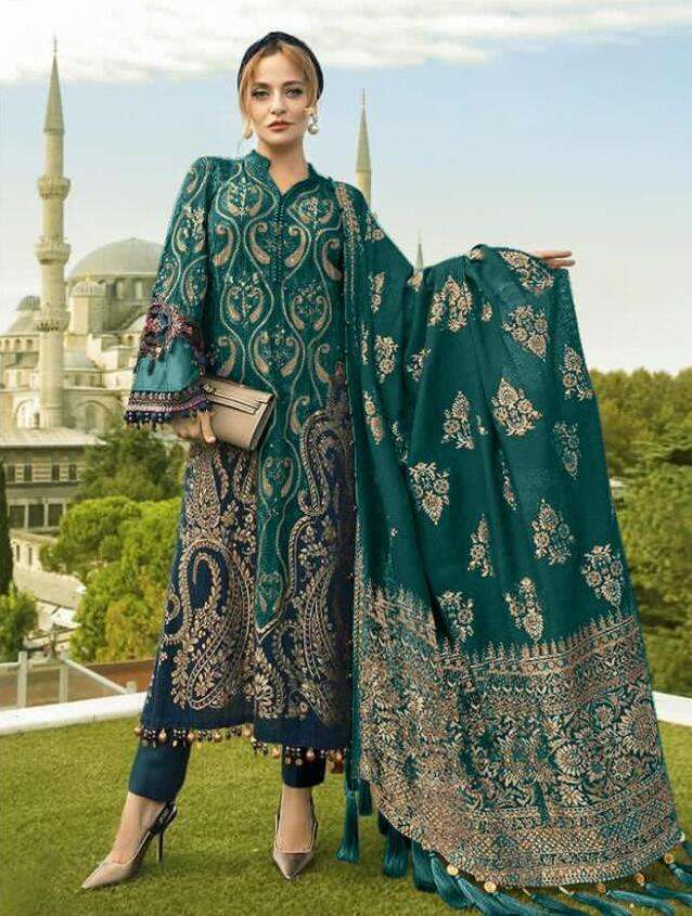 Hazzel Maria B Lawn 071 Cotton Dupatta Pakistani Suits Wholesale catalog