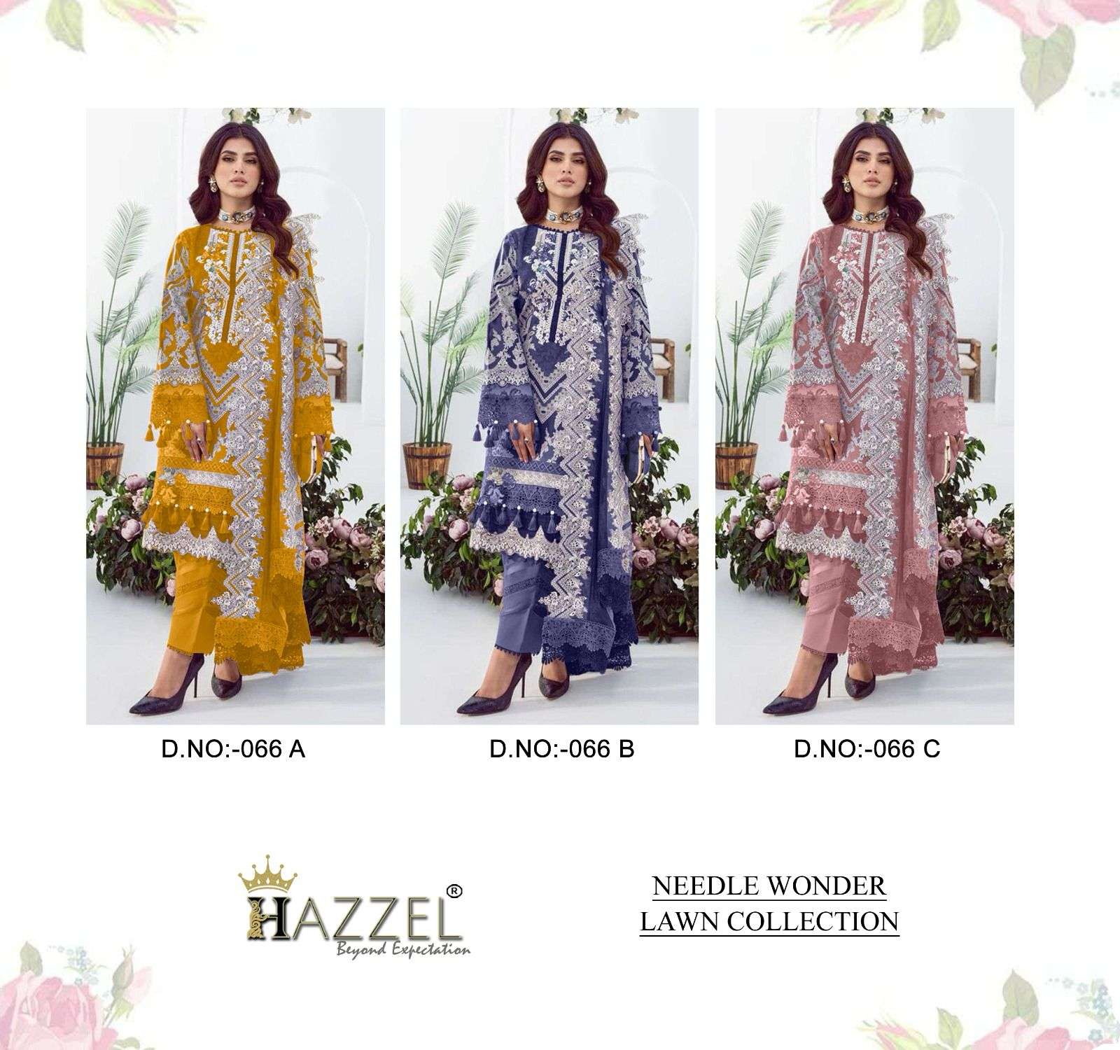 Hazzel Needle Wonde 066 Cotton Dupatta Pakistani Suits Wholesale catalog