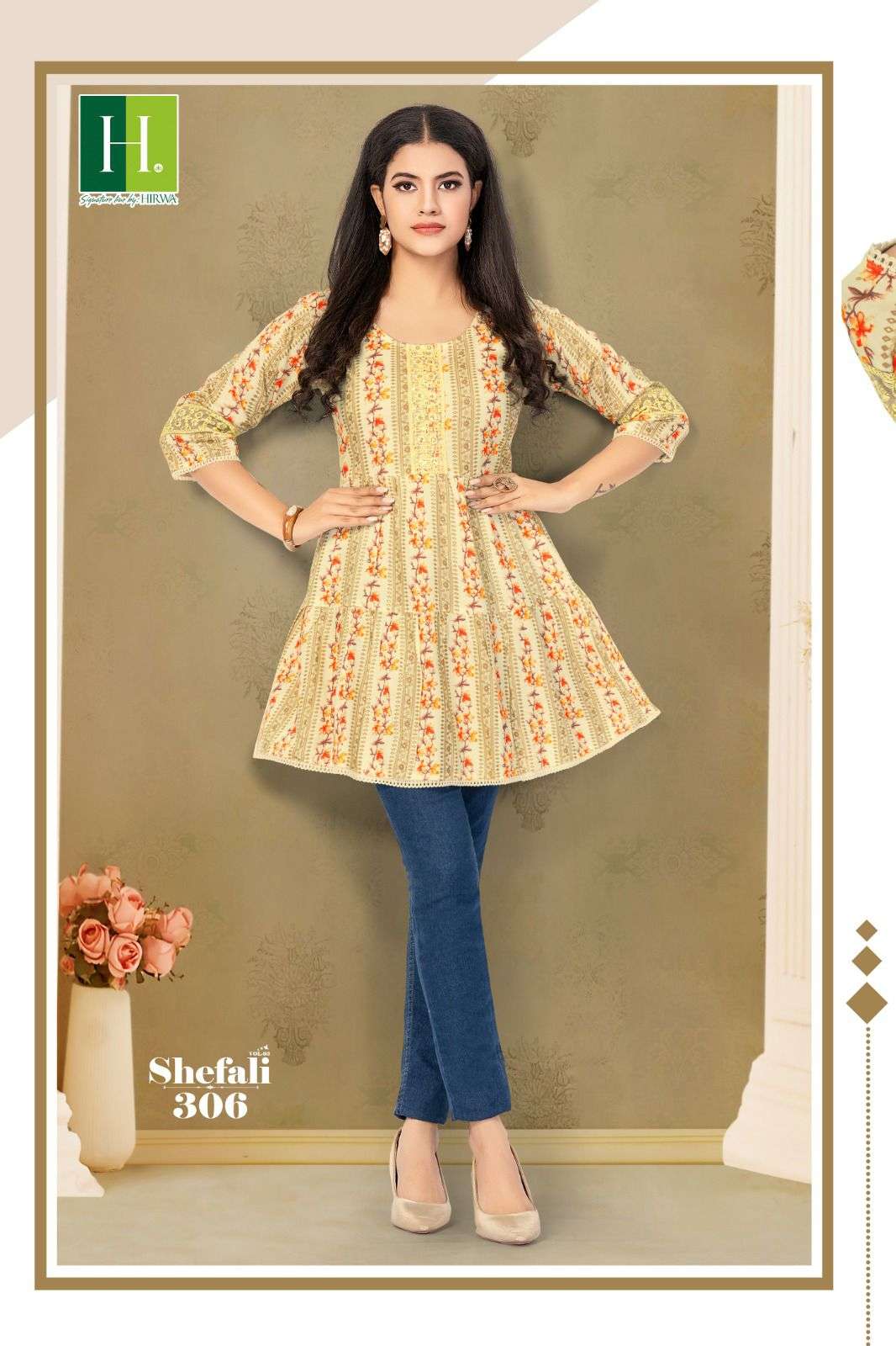 HIRWA SHEFALI-3 Kurti Wholesale catalog