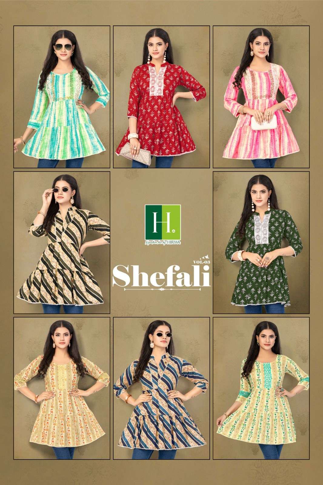 HIRWA SHEFALI-3 Kurti Wholesale catalog