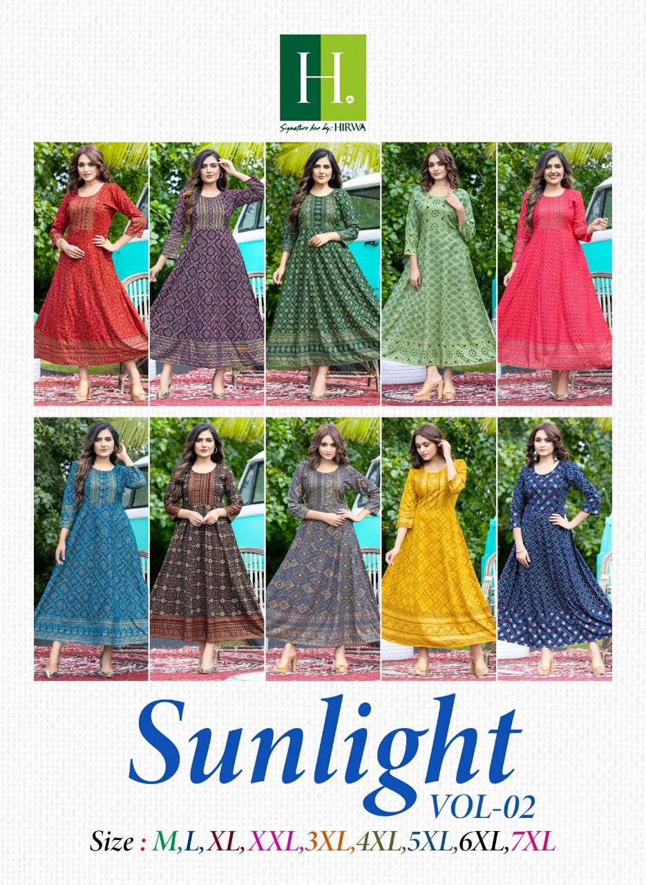 HIRWA SUNLIGHT VOL.2 Kurti Wholesale catalog