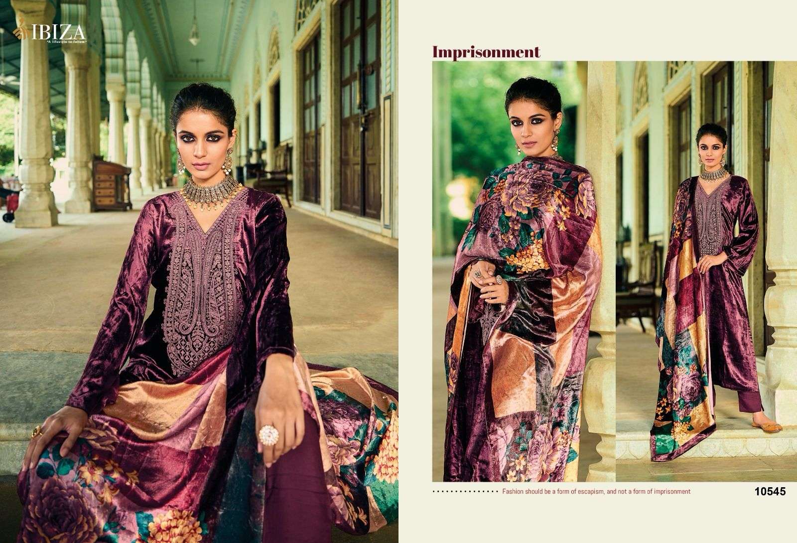 Ibiza Khoob Surat Viscose Velvet Pashmina Dress Material Wholesale catalog