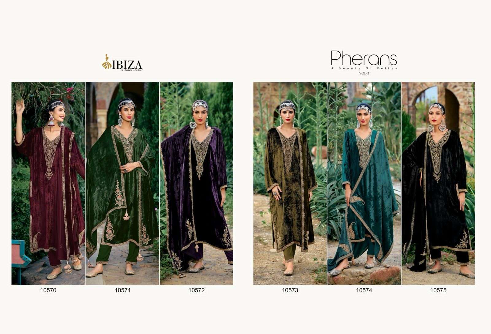 Ibiza Pherans Vol 2 Pashmina Dress Material Wholesale catalog