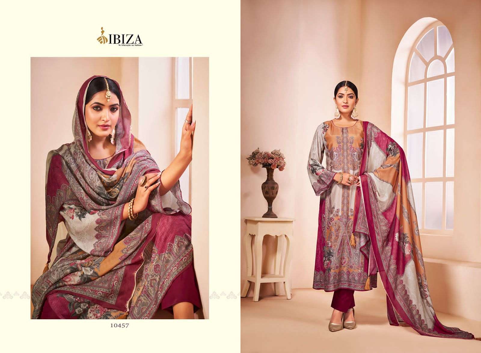 Ibiza Tashi Muslin Digital Printed Designer Salwar Suit Wholesale catalog