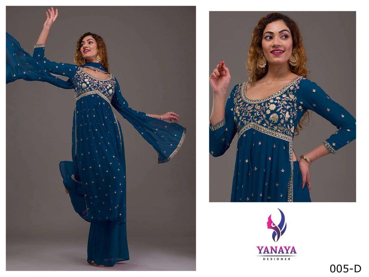 Kf Yanaya 005 Georgette Embroidery Salwar Kameez Wholesale catalog