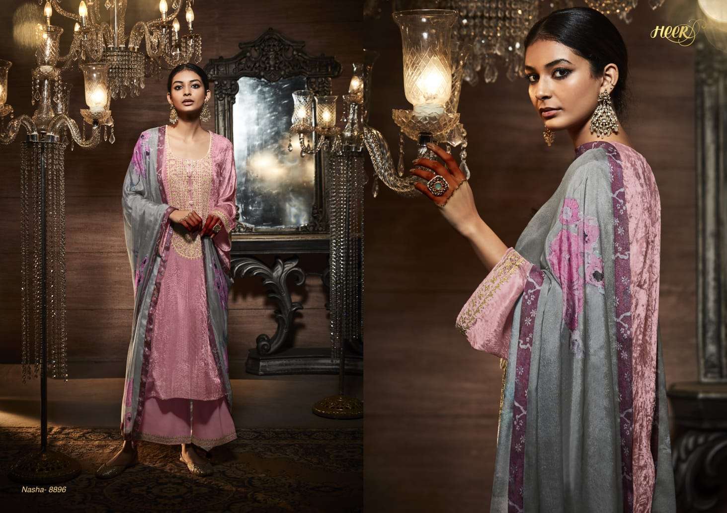 Kimora Heer Nasha Velvet Pashmina Dress Material Wholesale catalog