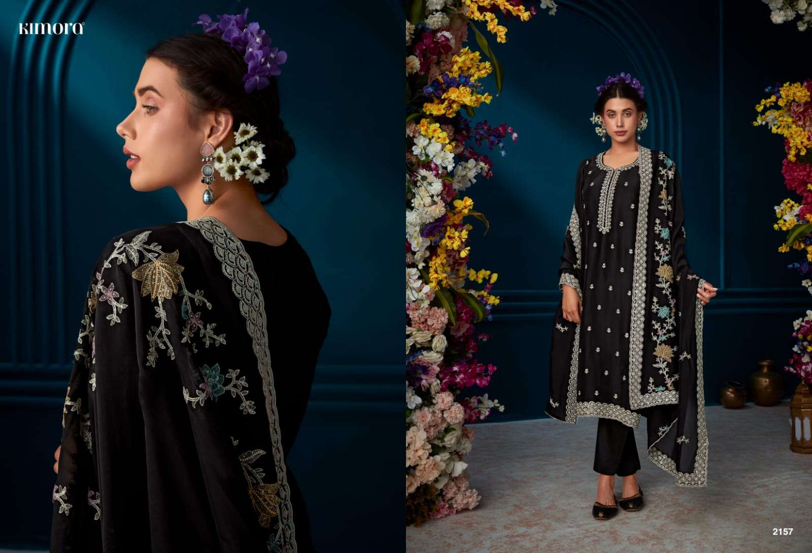 Kimora Rozeen Modal Silk Designer Salwar Suits Wholesale catalog