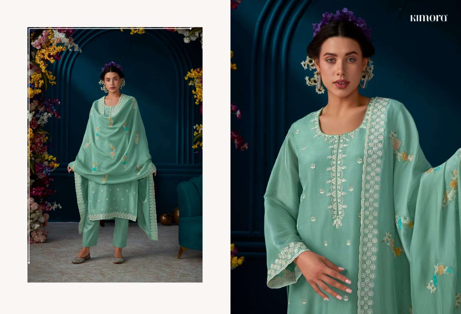 Kimora Rozeen Modal Silk Designer Salwar Suits Wholesale catalog