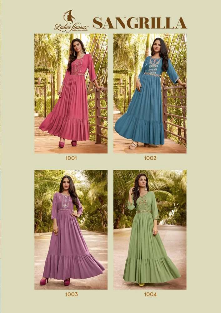 Ladies Flavour Sangrilla -Readymade Dress -Wholesale Catalog