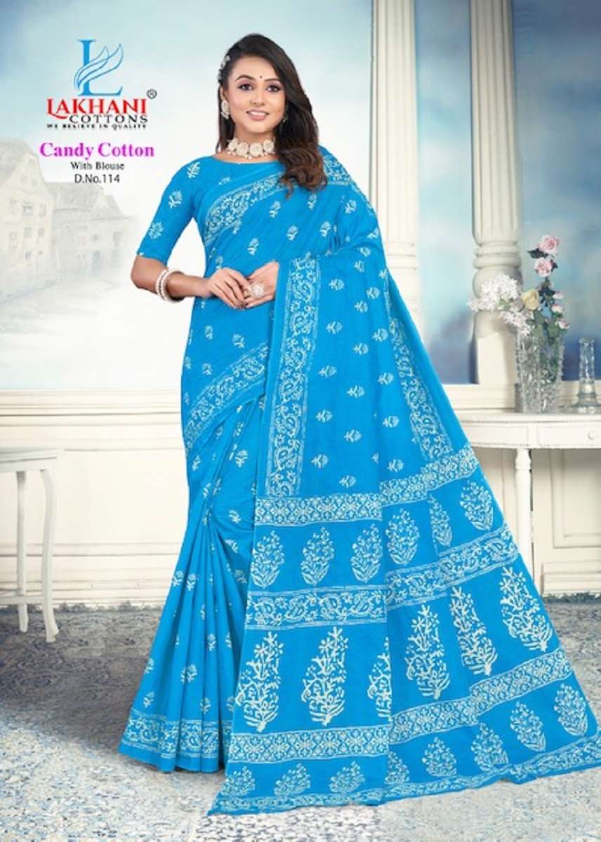 Lakhani Candy Cotton Saree -Wholesale Catalog