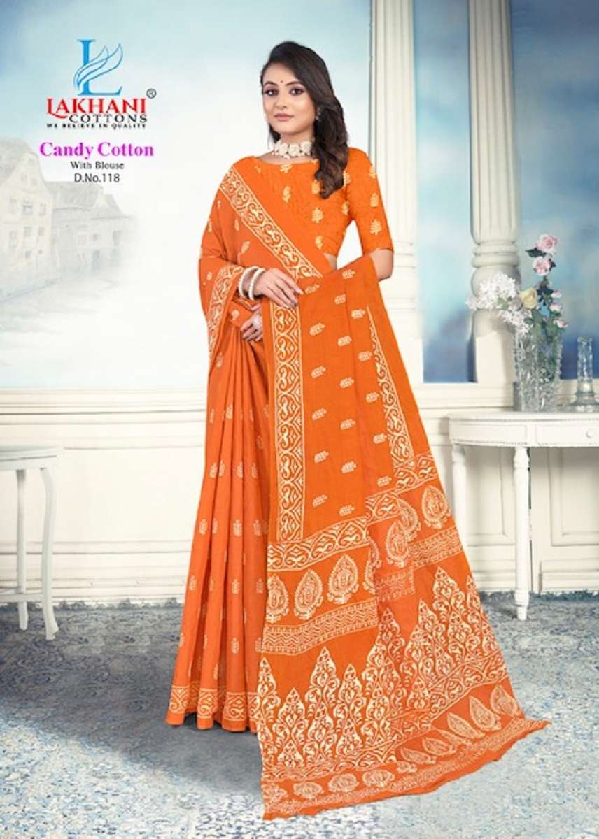 Lakhani Candy Cotton Saree -Wholesale Catalog