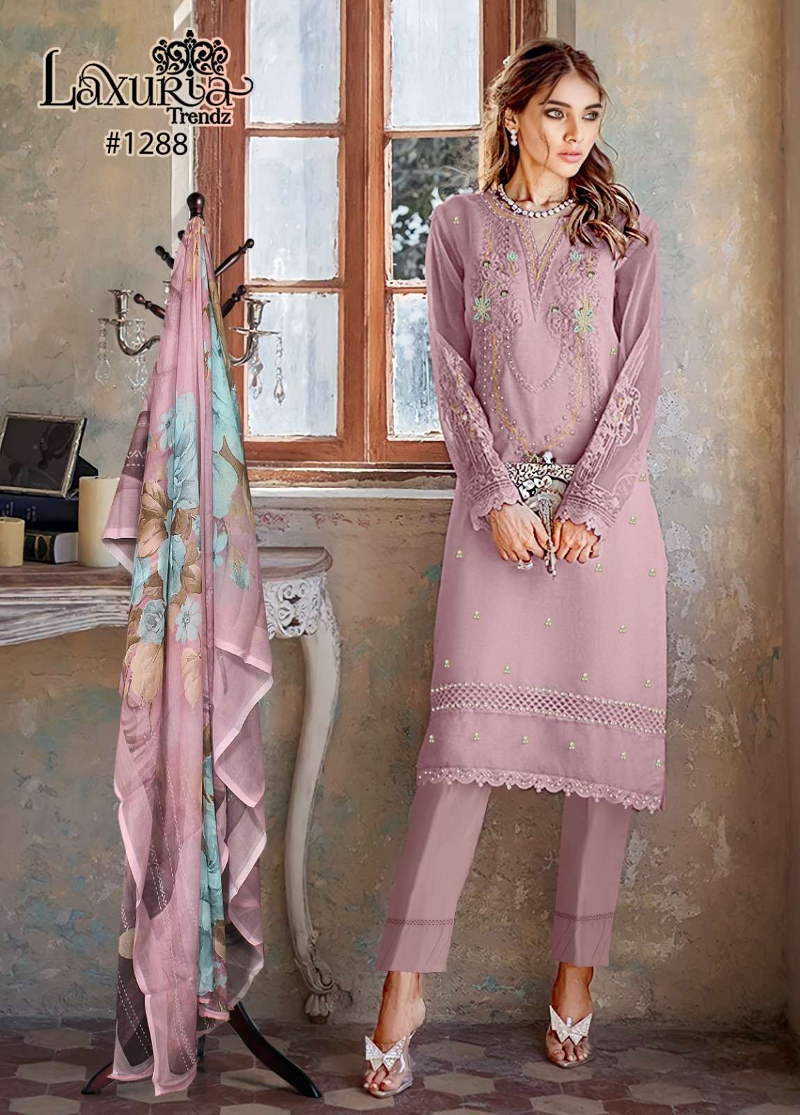 Laxuria Trendz 1288 Faux Georgette Pakistani Suit Wholesale catalog