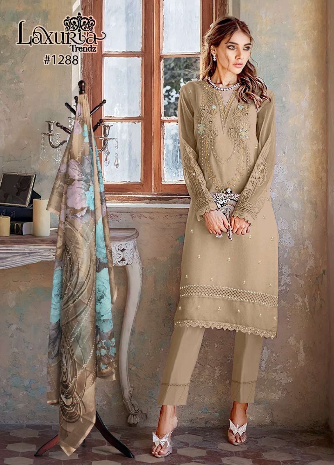 Laxuria Trendz 1288 Faux Georgette Pakistani Suit Wholesale catalog