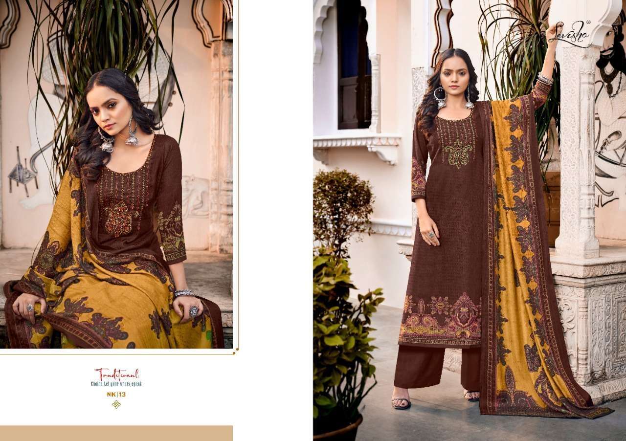 Levisha Nikhaar Pure Pashmina Dress Material Wholesale catalog