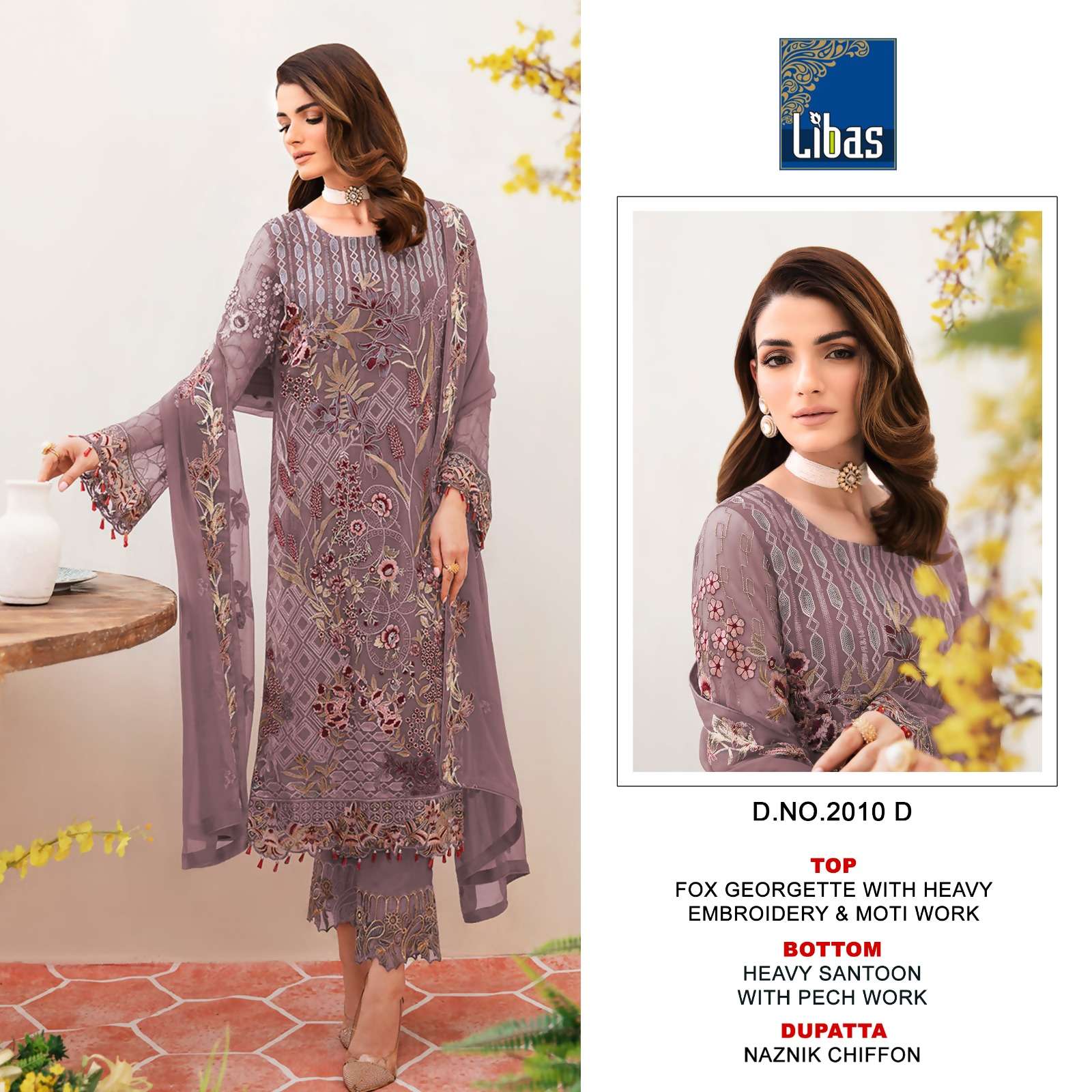 Libas 2010 Faux Georgette Salwar Suits Wholesale catalog