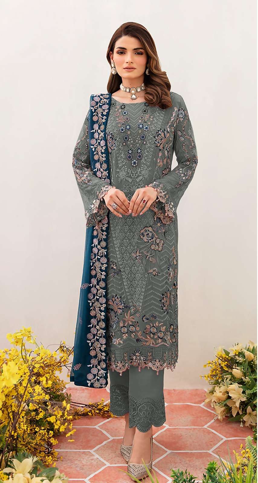 Libas 2012 Faux Georgette Pakistani Suits Wholesale catalog