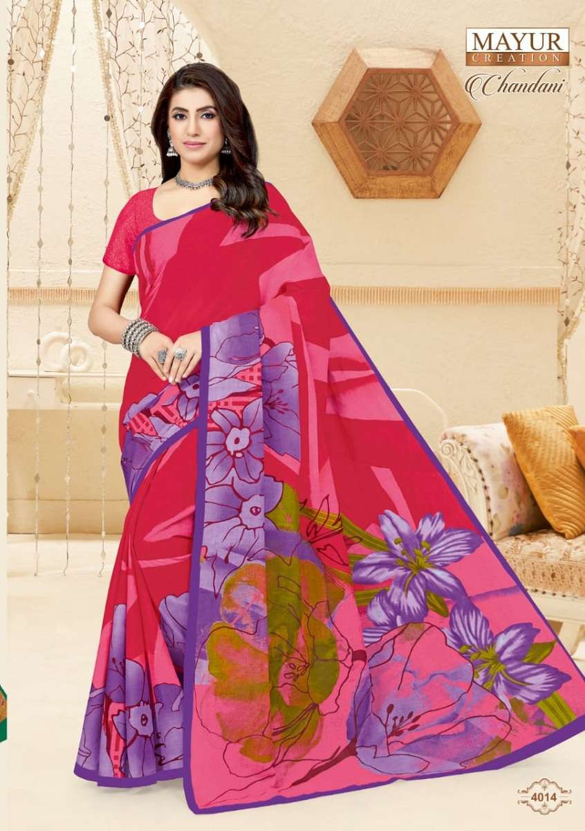 Mayur Chandani Cotton Saree Vol-4 -Dress Material -Wholesale Catalog