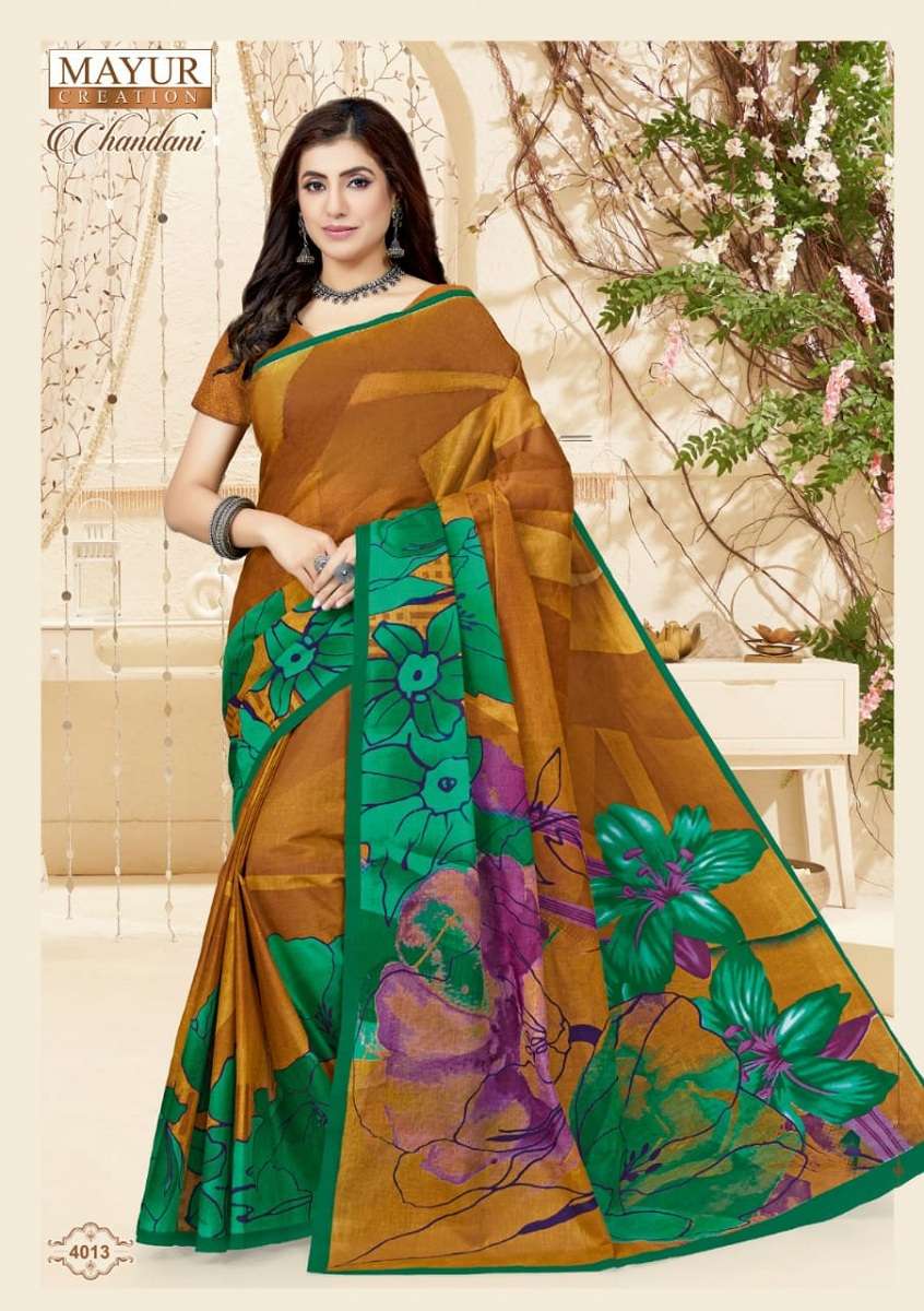 Mayur Chandani Cotton Saree Vol-4 -Dress Material -Wholesale Catalog