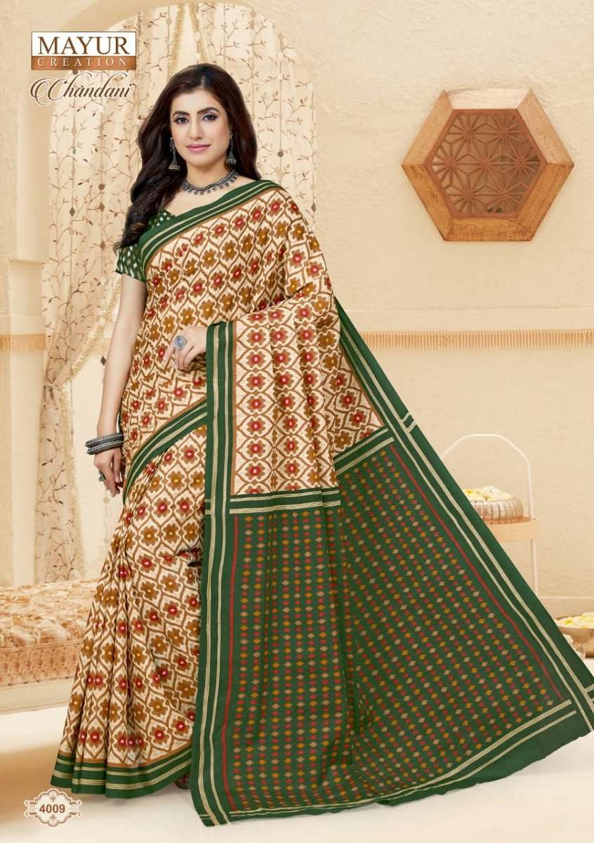 Mayur Chandani Cotton Saree Vol-4 -Dress Material -Wholesale Catalog