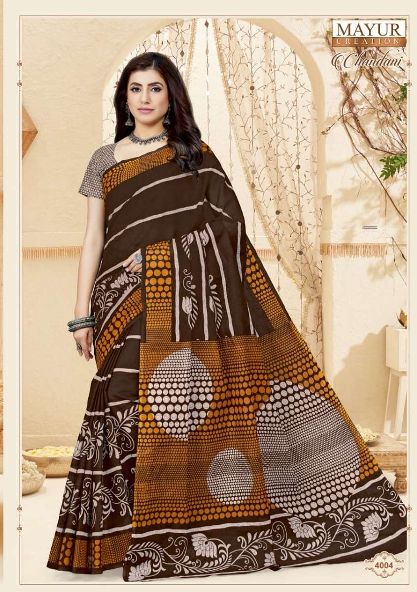 Mayur Chandani Cotton Saree Vol-4 -Dress Material -Wholesale Catalog