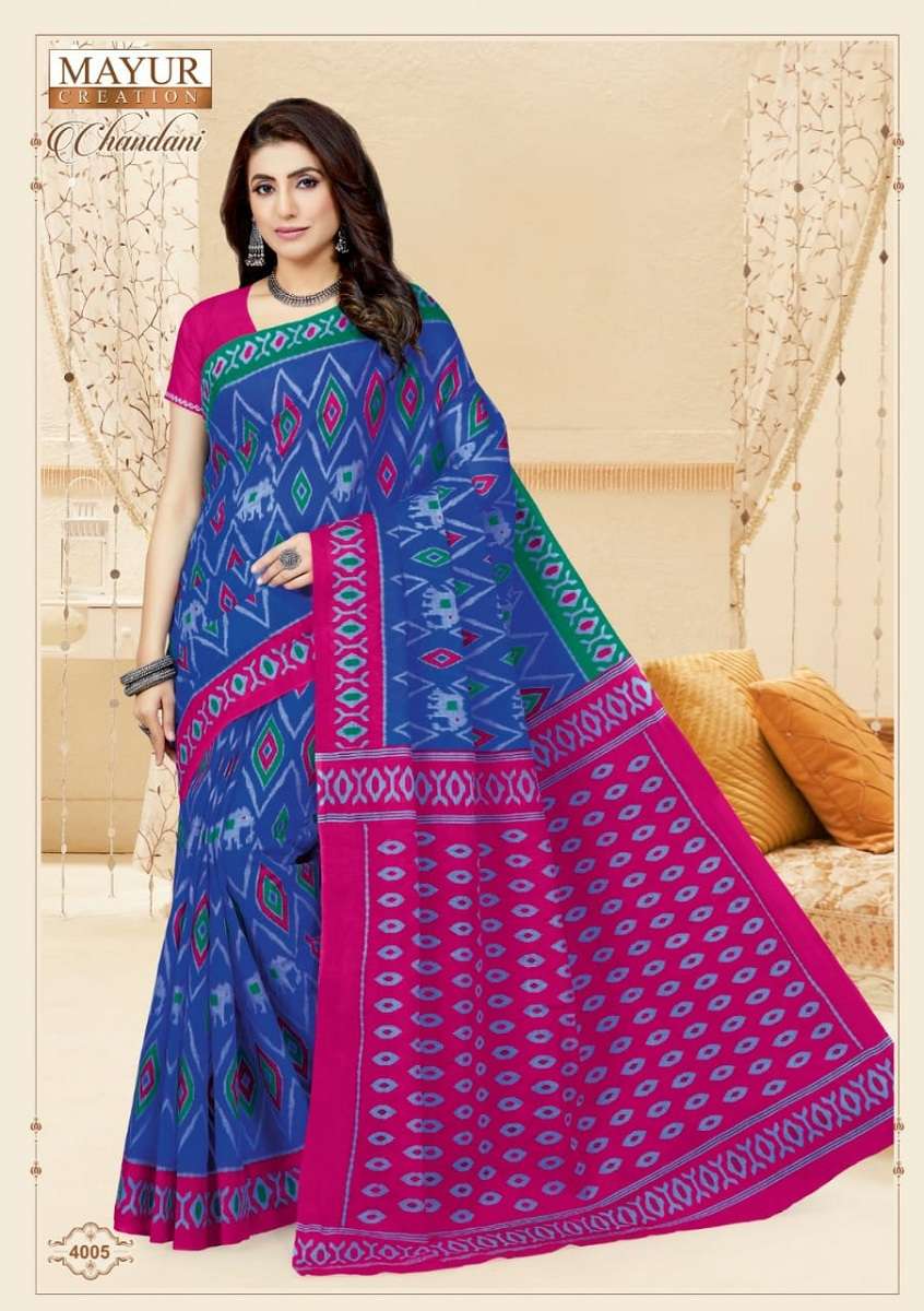 Mayur Chandani Cotton Saree Vol-4 -Dress Material -Wholesale Catalog