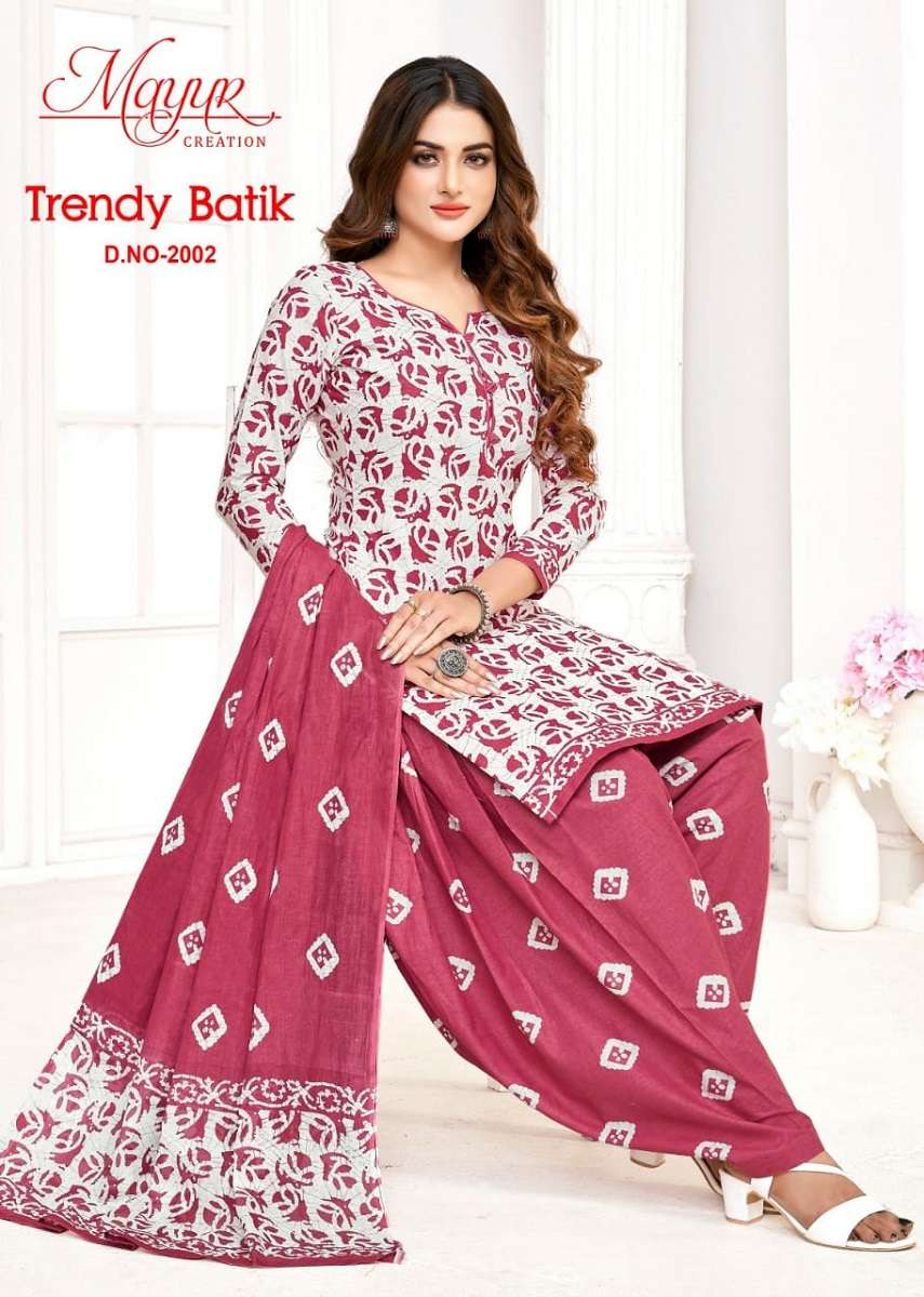 Mayur Trendy Batic Vol-2 -Dress Material -Wholesale Catalog