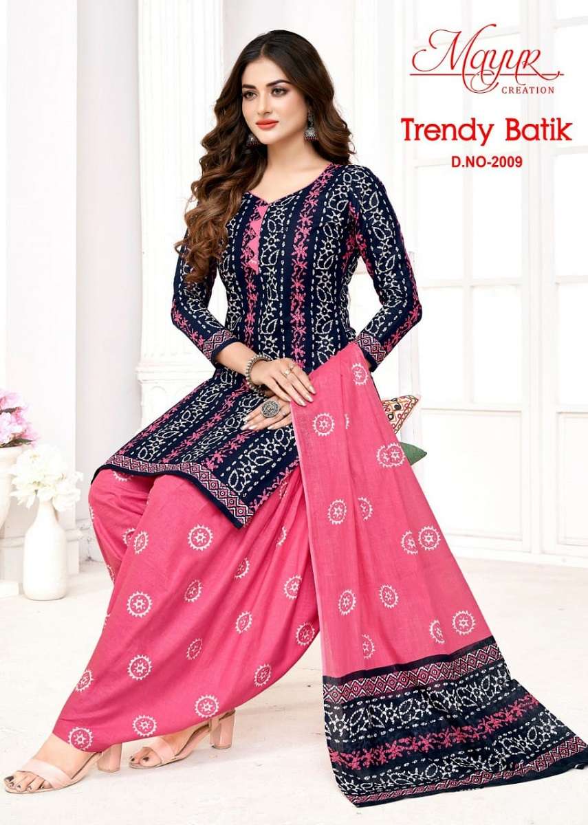 Mayur Trendy Batic Vol-2 -Dress Material -Wholesale Catalog