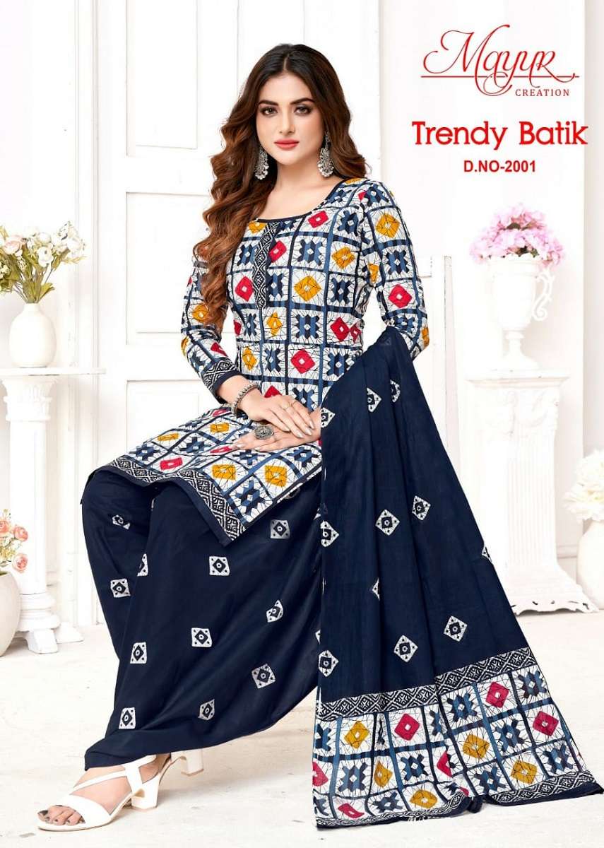 Mayur Trendy Batic Vol-2 -Dress Material -Wholesale Catalog