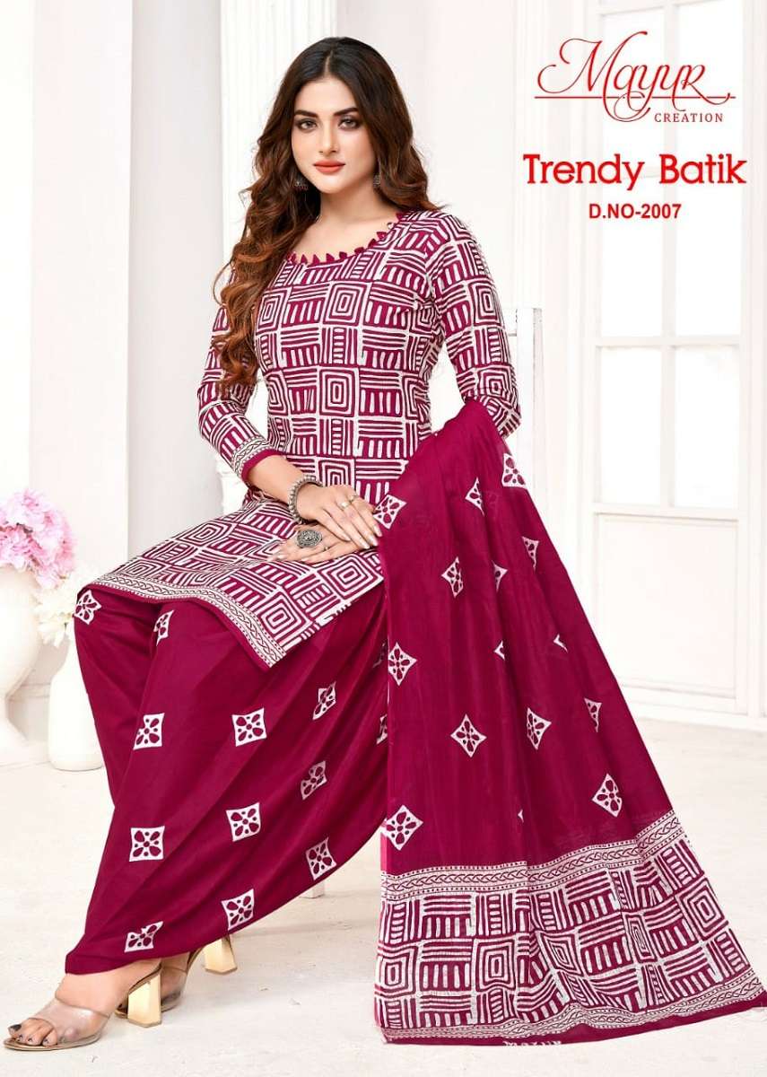 Mayur Trendy Batic Vol-2 -Dress Material -Wholesale Catalog