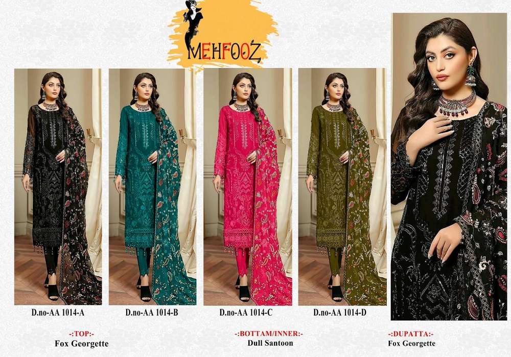 Mehfooz Pakistani Work Suite -Dress Material -Wholesale Catalog