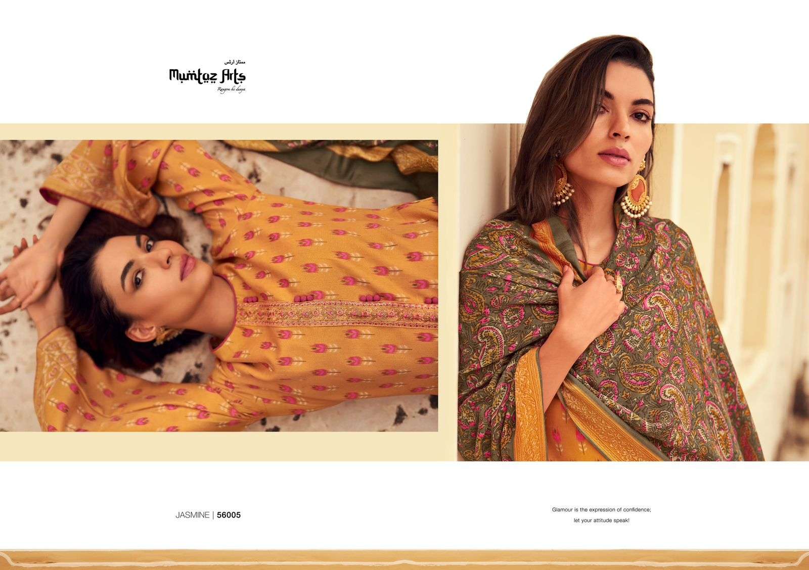 Mumtaz Jasmine Nx Pure Pashmina Dress Material Wholesale catalog