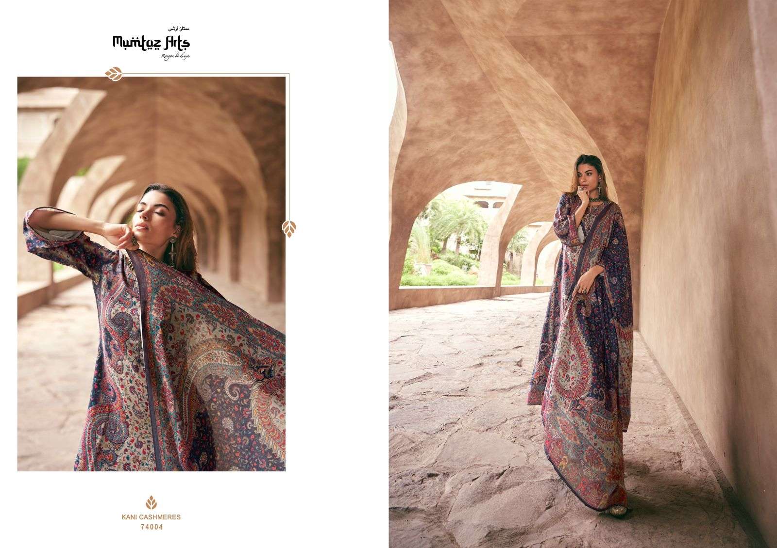 Mumtaz Kani Cashmeres 74001 To 74007 Dress Material Wholesale catalog