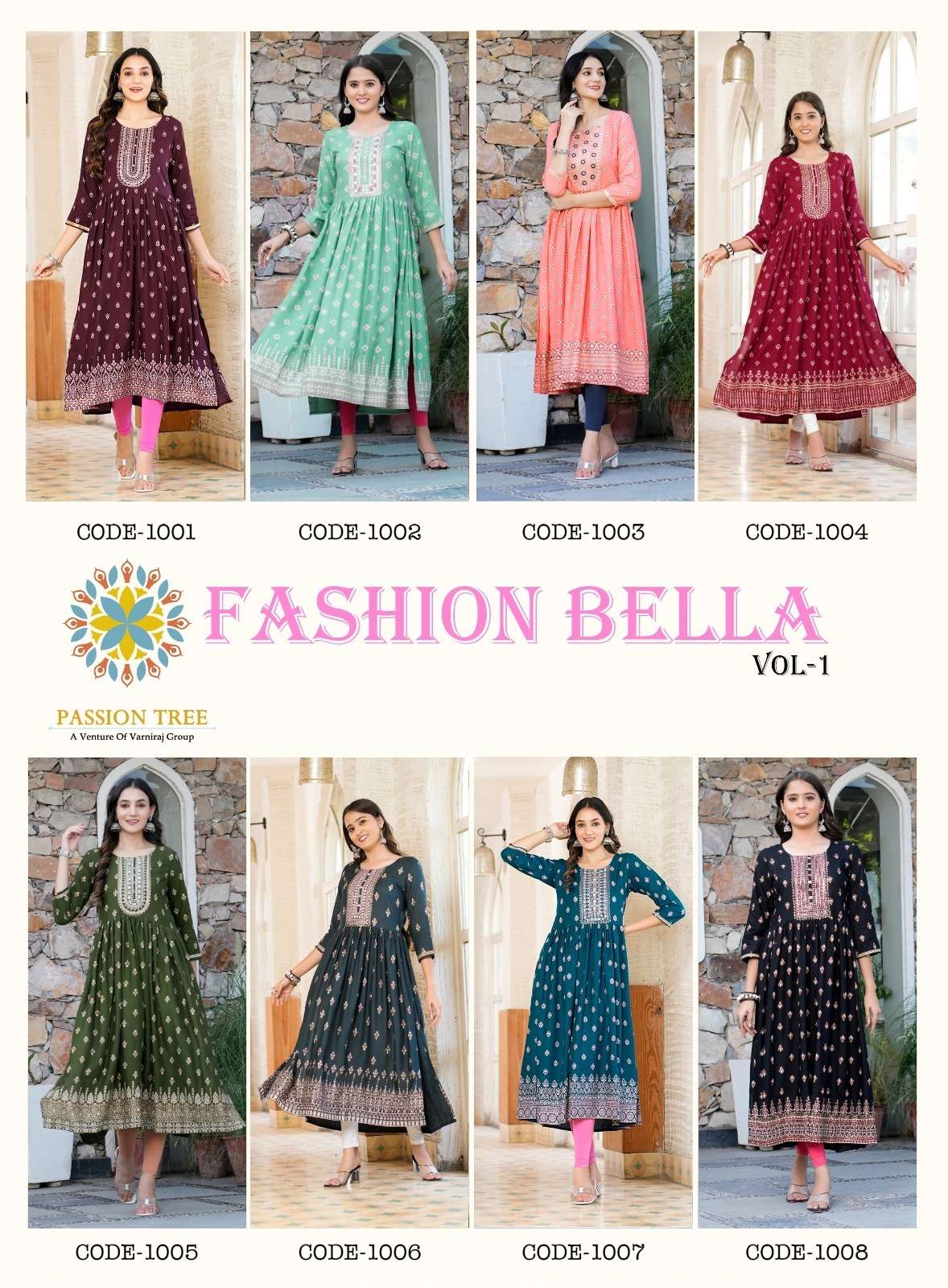 Passion Tree Fashion Bella Vol-1 Kurti Wholesale catalog