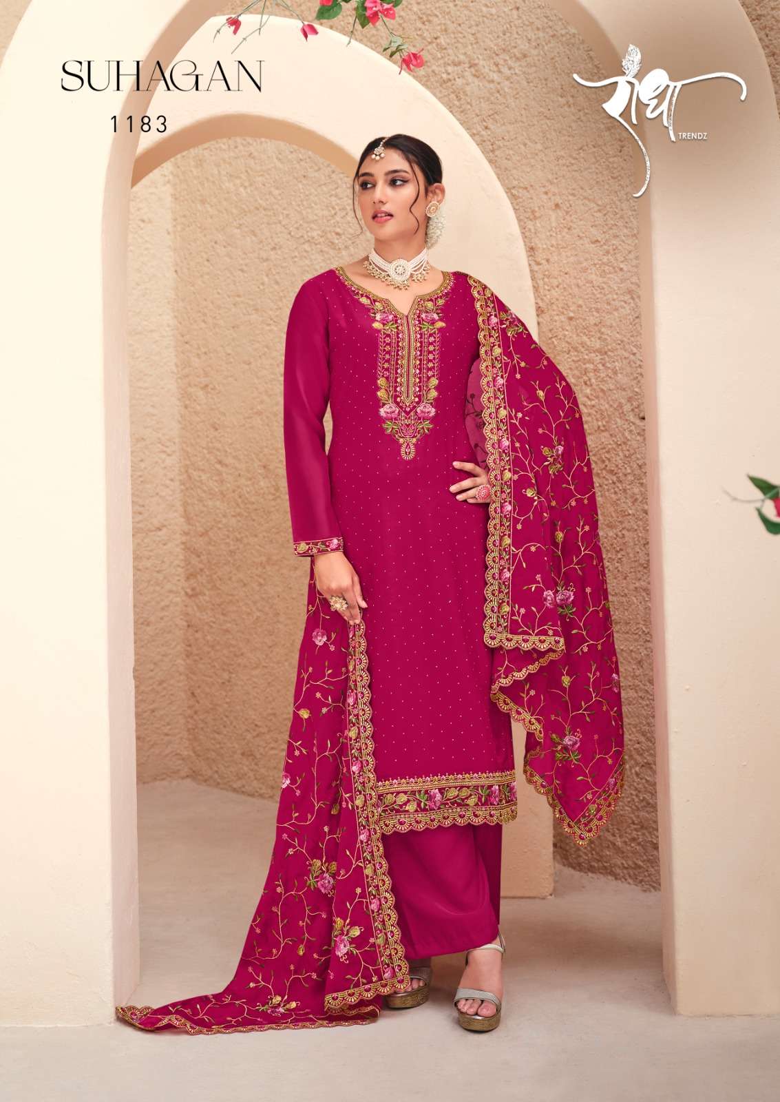 Radha Suhagan Georgette Embroidery Salwar Suit Wholesale catalog