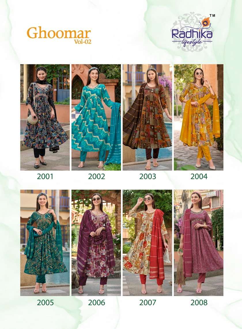 RADHIKA LIFE STYLE GHOOMAR vol-2 Kurti Wholesale catalog