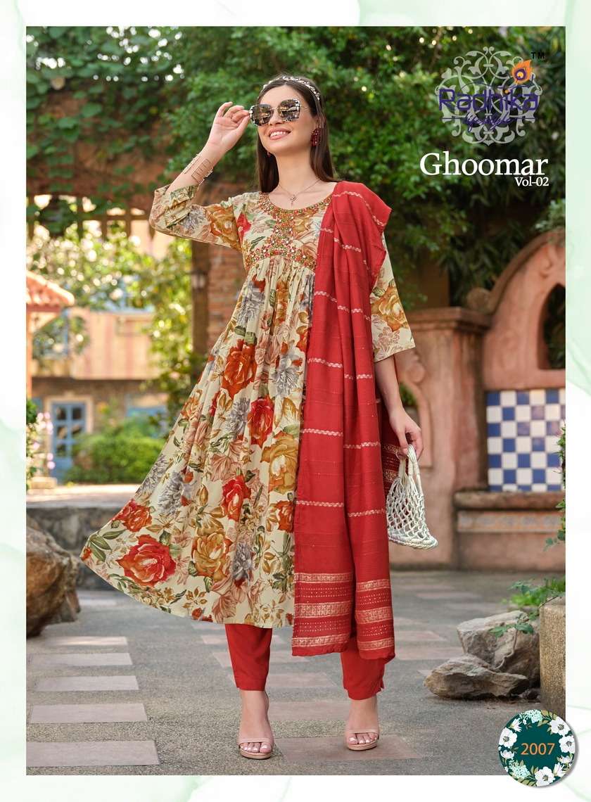 RADHIKA LIFE STYLE GHOOMAR vol-2 Kurti Wholesale catalog