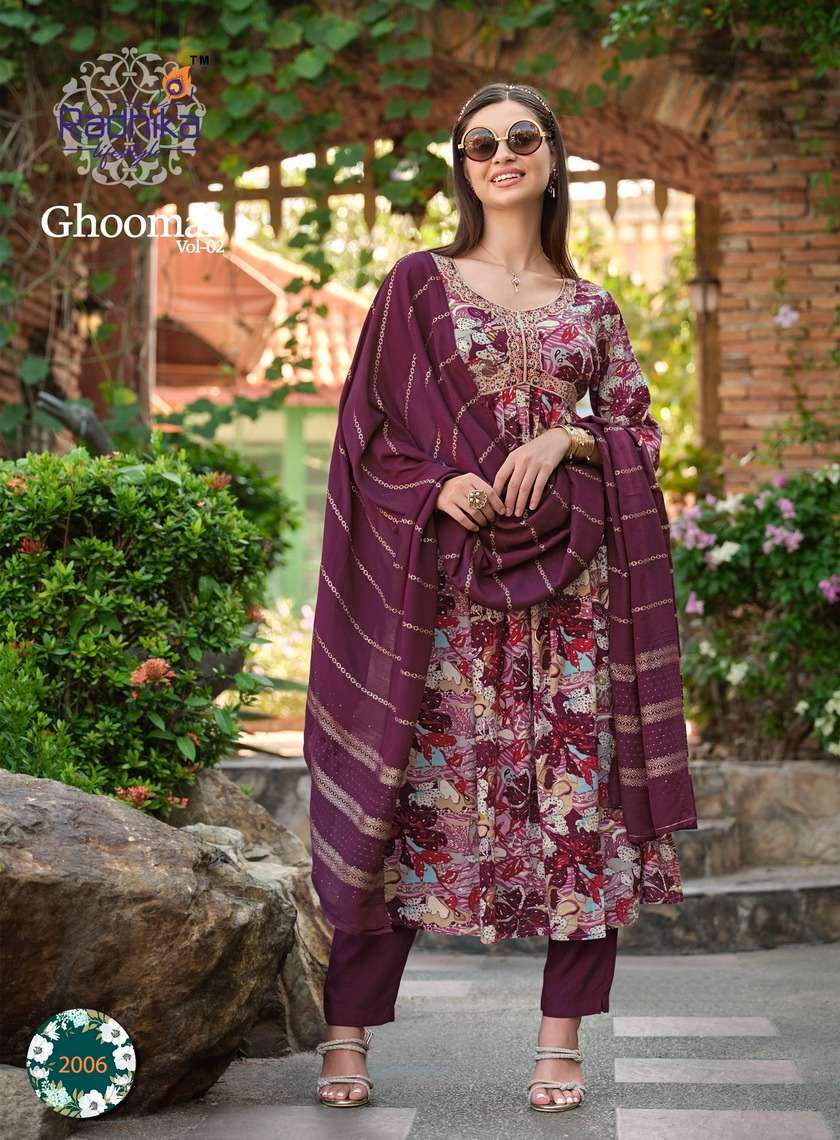 RADHIKA LIFE STYLE GHOOMAR vol-2 Kurti Wholesale catalog