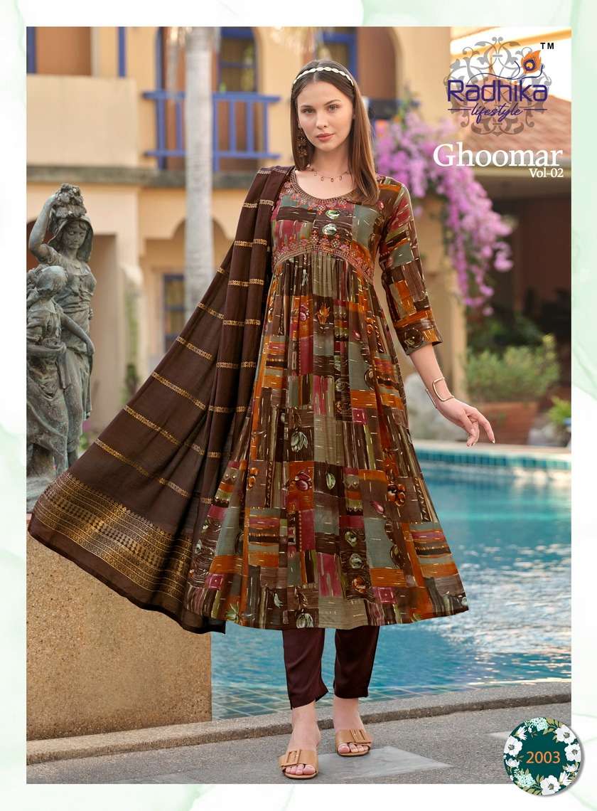 RADHIKA LIFE STYLE GHOOMAR vol-2 Kurti Wholesale catalog