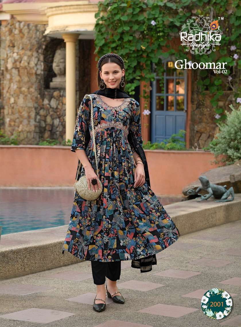 RADHIKA LIFE STYLE GHOOMAR vol-2 Kurti Wholesale catalog