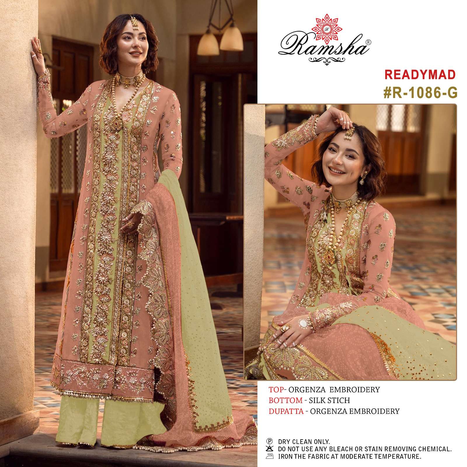 Ramsha R 1086 Nx Organza Pakistani Suits Wholesale catalog