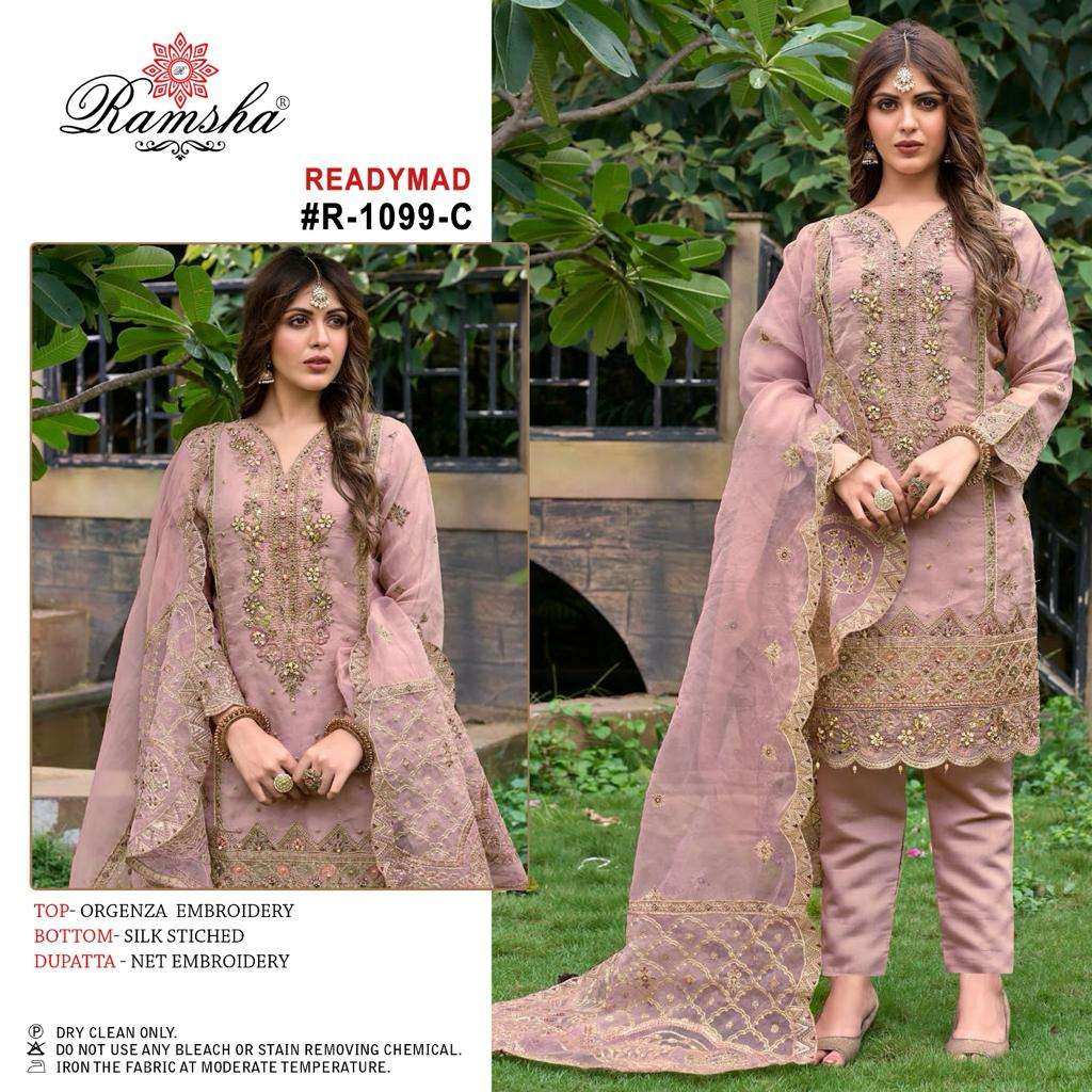 Ramsha R 1099 Organza Pakistani Suits Wholesale catalog