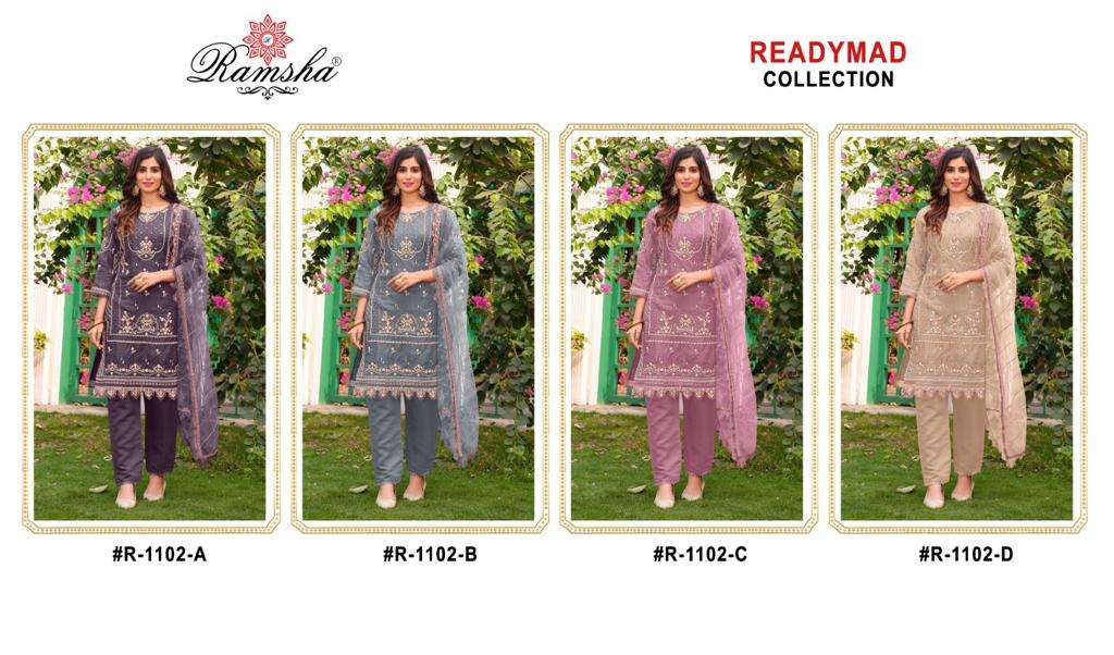 Ramsha R 1102 Organza Pakistani Suits Wholesale catalog