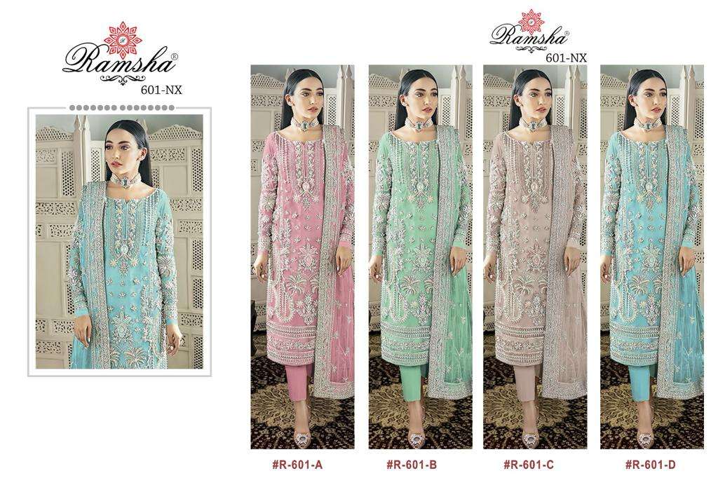 Ramsha R 601 Nx Georgette Pakistani Suits Wholesale catalog