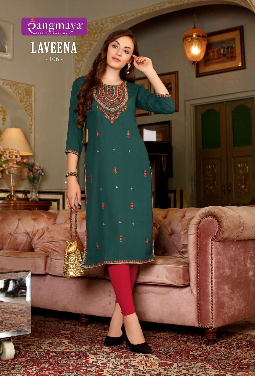 Rangmaya LAVEENA Kurti Wholesale catalog