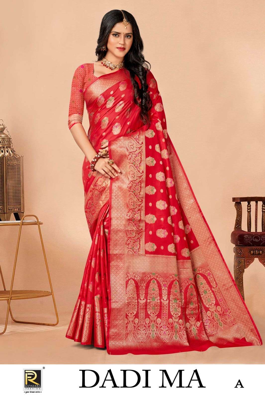 Ronisha Dadi ma Banarasi Silk Designer Saree Wholesale catalog