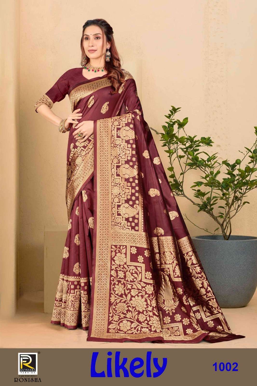 Ronisha Likely  Banarasi Silk Saree Wholesale catalog