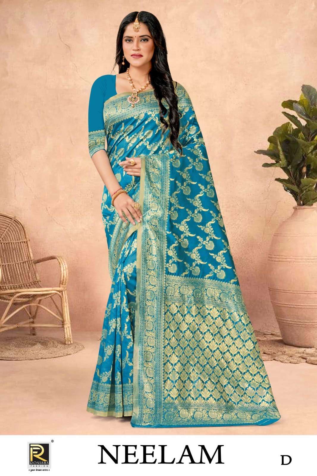 Ronisha Neelam banarasi Silk Saree Wholesale catalog