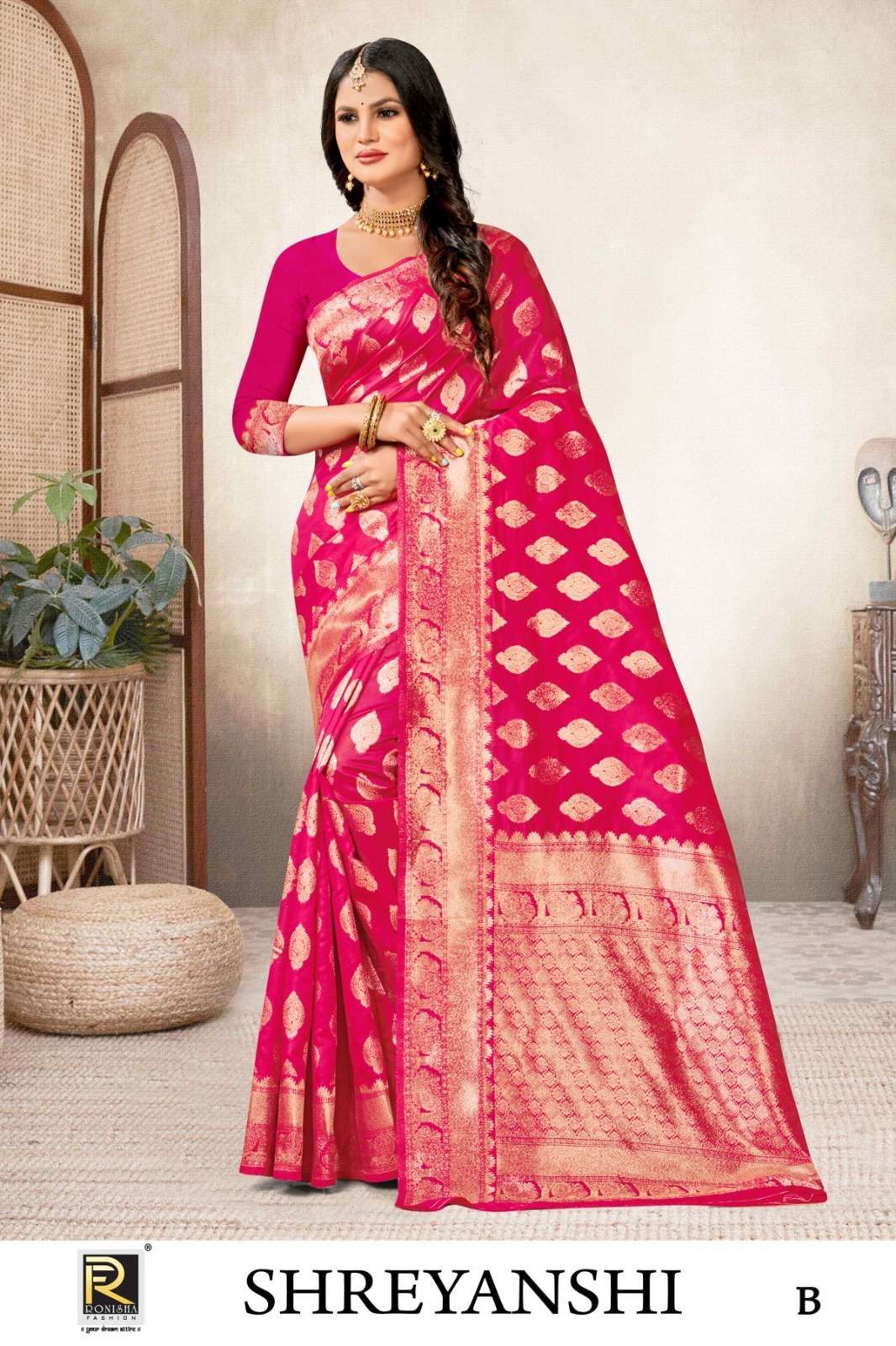 Ronisha Shreyanshi  banarasi Silk Saree Wholesale catalog