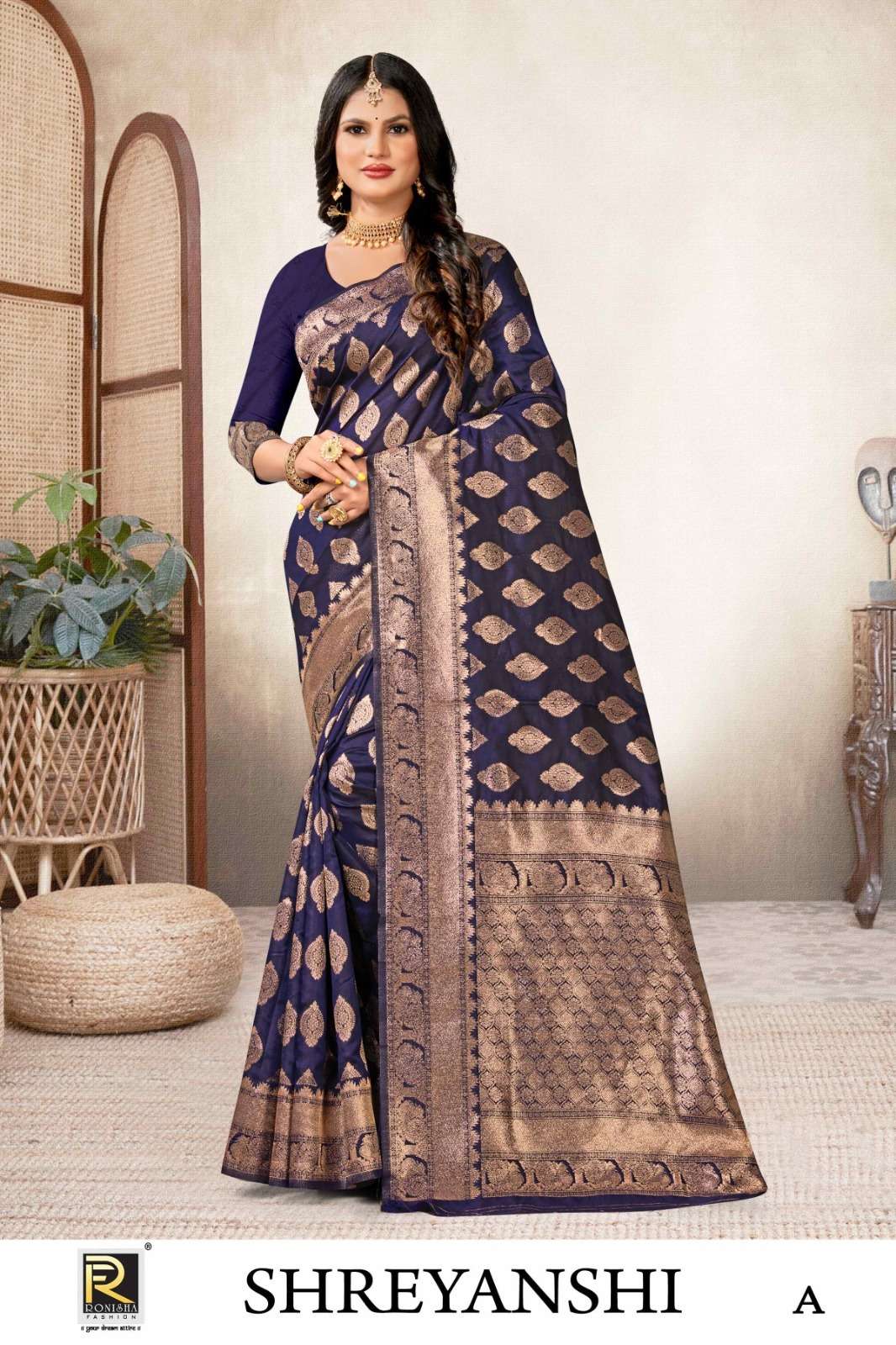 Ronisha Shreyanshi  banarasi Silk Saree Wholesale catalog
